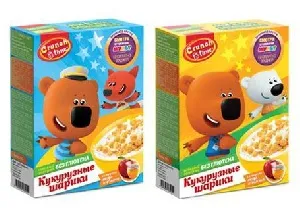 Шарики кукурузные CRUNCH TIME МИ-МИ-МИШКИ глазированные со вкусом мёда и яблока, без глютена /картон/ 170г*5