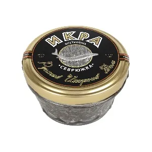 Икра РИД "СЕВРЮЖКА" ОСЕТРОВАЯ зернистая с консервантом /стекло/ 113г*1