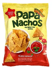 Чипсы PAPA NACHOS кукурузные со вкусом "Соус сальса" 75г*15