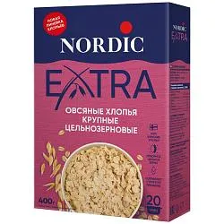 Хлопья NORDIC OVERNIGHT OATS Ленивая овсянка /картон/ 400г*10
