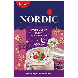 Хлопья NORDIC OVERNIGHT OATS Ленивая овсянка /картон/ 400г*10
