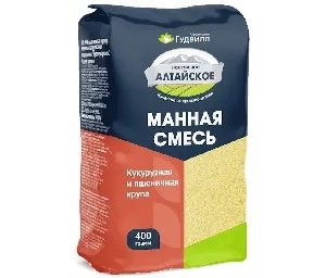 Смесь АЛТАЙСКОЕ манная кукурузная и пшеничная крупа /пакет/ 400г*6