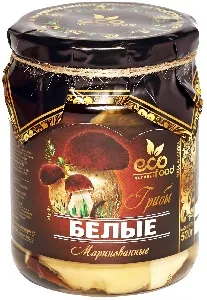 Грибы ECOFOOD Белые маринованные 520г*6