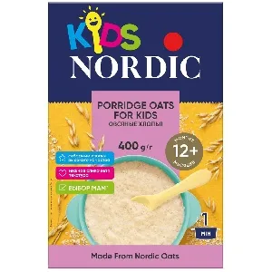 Хлопья NORDIC PORRIDGE OATS FOR KIDS овсяные для детей /картон/ 400г*10