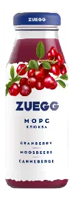 Морс ZUEGG клюквенный 100% /стекло/ 200мл*24