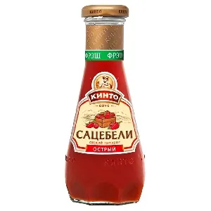 Соус КИНТО томатный Сацебели свежий помидор ОСТРЫЙ /стекло/ 305г*6