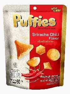 Рисовые снеки R!SE BUDDY «Puffies» со вкусом «Шрирача» 60 г*20 Рисовые снеки R!SE BUDDY «Puffies» со вкусом «Шрирача» 60 г*20