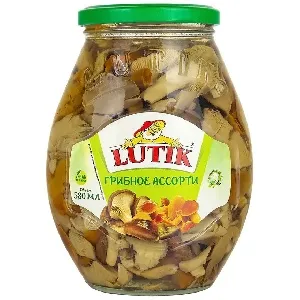 Грибное ассорти 11007 LUTIK в маринаде /стекло/ 580мл*12