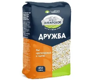 Смесь АЛТАЙСКОЕ Дружба рис круглозерный и пшено /пакет/ 450*6