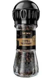 Перец GURMINA BAHARAT BLACK чёрный горошек /мельница/ 41г*6