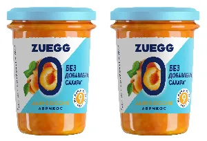 Набор Конфитюр ZUEGG Zero Абрикос БЕЗ САХАРА 220г*2штуки