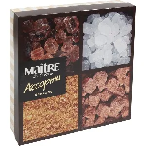 Сахар MAITRE DE SUCRE ассорти из 4-х видов сахара ПОДАРОЧН. упак./картон/ 385г*6