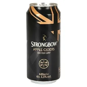***Сидр STRONGBOW яблочный газированный полусухой 5.0% /жесть/ 0,44л*24
