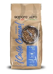 Кофе SAPORE VERO Cremoso Caffe Crema (50% арабика, 50% робуста) зерно, в/у 1000г*8