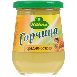 Горчица KUHNE средне-острая /стекло/ 250г*10