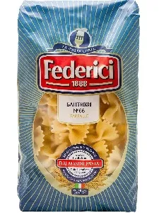 Макаронные изделия FEDERICI №066 Farfalle / Бантики 400г*30 Макаронные изделия FEDERICI №066 Farfalle / Бантики 400г*30
