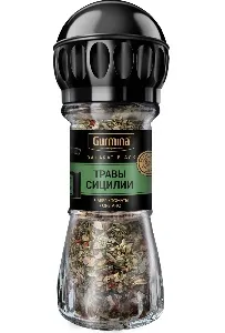 Приправа GURMINA BAHARAT BLACK травы Сицилии /мельница/ 41г*6