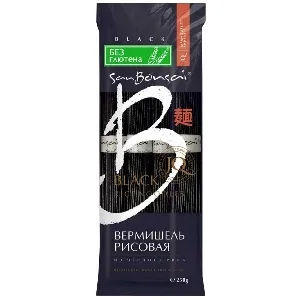Вермишель SANBONSAI из черного риса, без глютена /пакет/ 250г*20