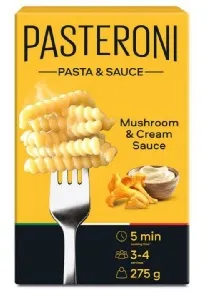 Макаронные изделия PASTERONI Pasta & Sauce Джирандоле №124 с соусом СЛИВОЧНО-ГРИБНОЙ /картон/ 275г*12