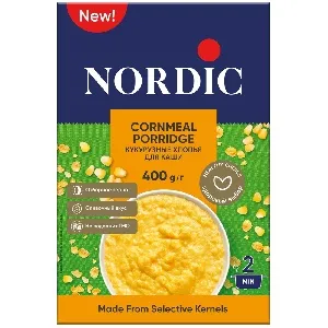 Хлопья NORDIC CORNMEAL PORRIDGE кукурузные для каши /картон/ 400г*10