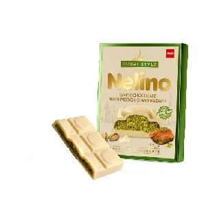 Шоколад NELLY Nelino Dubai белый с фисташкой и кадайифом 62г*20
