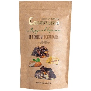 Миндаль "КАРАМЕЛЬ" в карамели и темном шоколаде 120г*5