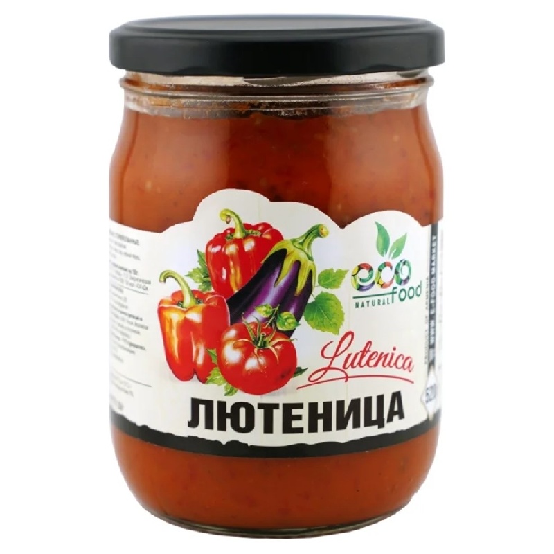 Лютеница ECOFOOD овощная закуска /стекло/ 520г*6 Лютеница ECOFOOD овощная закуска /стекло/ 520г*6
