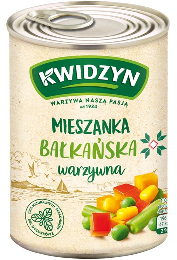 Смесь KWIDZYN овощная балканская консервированная /жесть/ 400г*6 Смесь KWIDZYN овощная балканская консервированная /жесть/ 400г*6