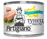 Тунец ARTIGIANO полосатый филе-ломтики в масле ж/б 1700г*6 Тунец ARTIGIANO полосатый филе-ломтики в масле ж/б 1700г*6