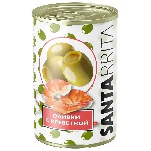 Оливки SANTARRITA с креветкой /жесть/ 280г*12 Оливки SANTARRITA с креветкой /жесть/ 280г*12