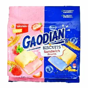Печенье GAODIAN Печенье-сэндвич со вкусом клубники и голубики /флоупак/ 232г*12