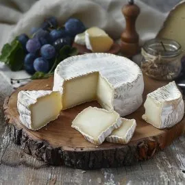 Сыр БЕЛЫЙ КАМЕНЬ мягкий с белой плесенью Тробье ~120~180г*8