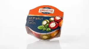 Перчики AMGUSTIA ассорти фаршированные сливочным сыром /пластик/ 200г*4