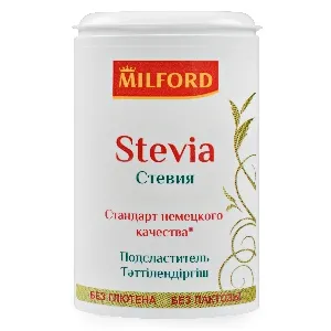 Подсластитель MILFORD Стевия с экстрактом листьев стевии 370 таб. 20г*12