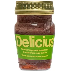 Анчоус DELICIUS филе в подсолнечном масле /стекло/ 90г*12 Анчоус DELICIUS филе в подсолнечном масле /стекло/ 90г*12