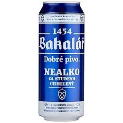 Пиво BAKALAR светлое NEALKO безалкогольное (алк. не более 0.5%) Холодного охмеления /жесть/ 0,5л*24