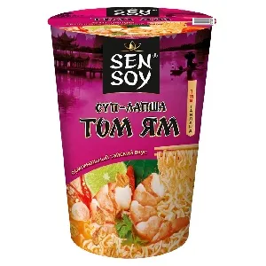 Лапша SENSOY суп б/п "Том Ям" /стакан/ 65г*24 Лапша SENSOY суп б/п "Том Ям" /стакан/ 65г*24