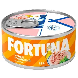 Тунец FORTUNA рубленый с маслом /жесть/ 185г*12