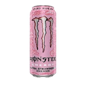 Напиток MONSTER ENERGY Ultra Strawberry Dreams, розовые ж/б 0,5л*12