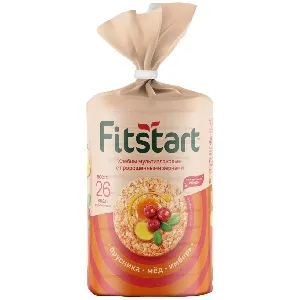 Хлебцы FITSTART мультизлаковые Брусника, Имбирь и Мед 100г*12 Хлебцы FITSTART мультизлаковые Брусника, Имбирь и Мед 100г*12