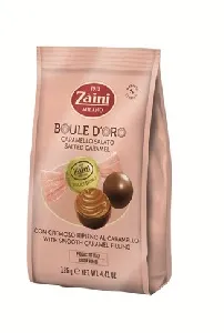 Конфеты ZAINI «BOULE D'OR» CARAMELLO пралине из молочного шоколада с нежной кремовой начинкой СОЛЕНАЯ КАРАМЕЛЬ /пакет/ 125г*12 Конфеты ZAINI «BOULE D'OR» CARAMELLO пралине из молочного шоколада с нежной кремовой начинкой СОЛЕНАЯ КАРАМЕЛЬ /пакет/ 125г*12