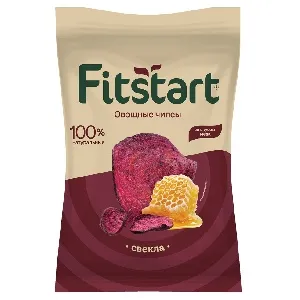 Овощные чипсы FITSTART Свекла со вкусом меда /пакет/ 50г*17