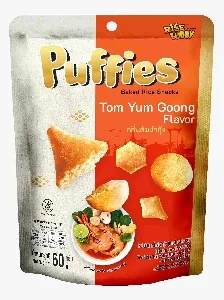 Рисовые снеки R!SE BUDDY со вкусом «Том Ям» 60г*20 Рисовые снеки R!SE BUDDY со вкусом «Том Ям» 60г*20