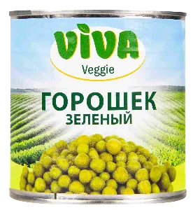 Горошек VIVA Veggie зеленый /жесть/ 425мл*12 Горошек VIVA Veggie зеленый /жесть/ 425мл*12