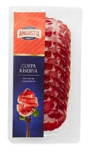 Шея свиная AMGUSTIA "Coppa Riserva" (Коппа Ризерва), с/в, нарезка 70г*15 Шея свиная AMGUSTIA "Coppa Riserva" (Коппа Ризерва), с/в, нарезка 70г*15