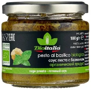 Соус BIOITALIA песто /стекло/ 180г*12 Соус BIOITALIA песто /стекло/ 180г*12