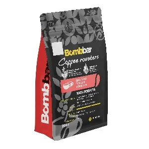 Кофе BOMBBAR жареный в зернах. Робуста 100% /пакет/ 200г*10