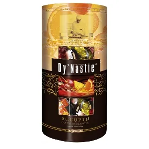 Конфеты Dy`Nastie шоколадные "Ассорти с фруктами в ликёре" /туба/ 260г*8 Конфеты Dy`Nastie шоколадные "Ассорти с фруктами в ликёре" /туба/ 260г*8