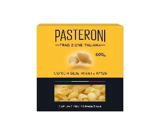 Макаронные изделия PASTERONI Конкилье Ригате №128 /картон/ 600г*8