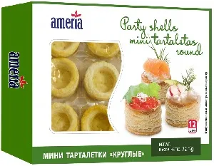 Тарталетки AMERIA мини круглые (12шт) 72г*12 Тарталетки AMERIA мини круглые (12шт) 72г*12